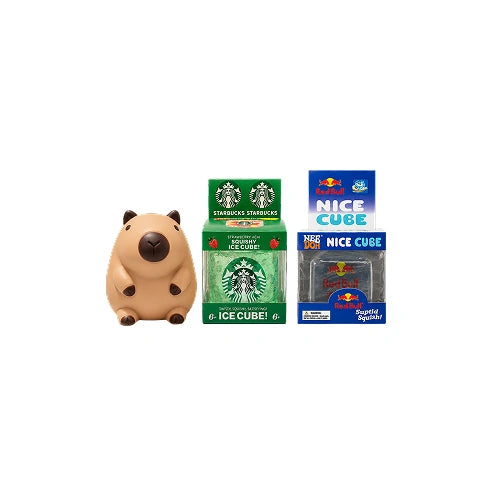 Small Capybara Squishy, Starbucks inspired Nice Cube, Redbull inspired Nice Cube - Ultimate Squishy Bundle – 3 Amazing Squishies | 3 Fun Squishies