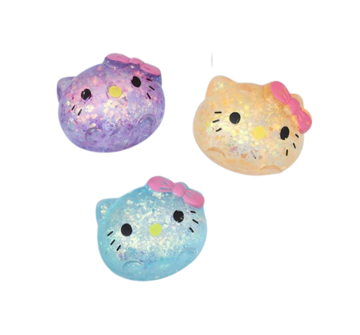 Kitten squishy Genuine Golden Powder Malt Sugar Cat Squeeze Toys Lovely Kitten Shaped Slow Rebound Fidget Toys - Colour May Vary