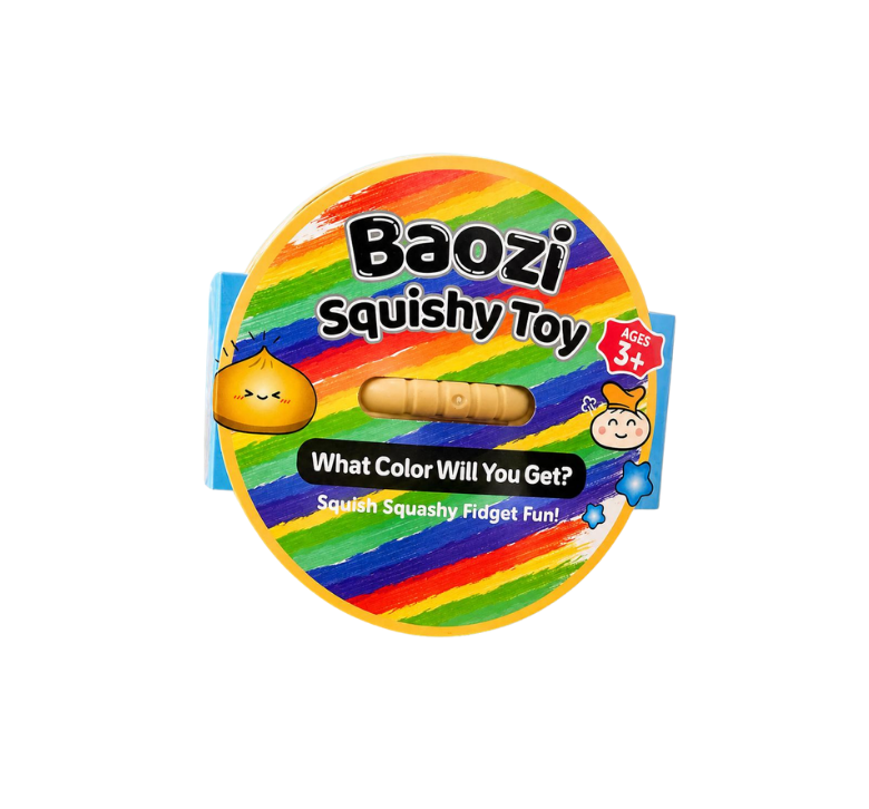 Baozi Squishy Toy – Mystery Color Fidget Squeeze Ball - Set of 4