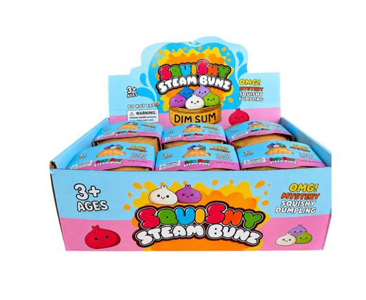 Dumpling Squishy Steam Buns Mystery Toy | Mystery Squishy Steam Buns Set for Kids | Surprise Dumpling Squishy, Rare Dumplings Bun Stress Relief Fidget Set, Random Colors (Pack of 12)
