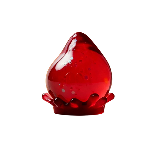 Squishy Raindrop Fidget Toy, Dream Drop Sensory Toy, Water Drops, Soft Squeeze Feel for Anxiety Relief, Stress Relief, Squishy with Removable Base, Birthday Gift, Ruby Red colour