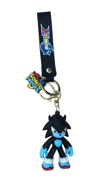 Sonic Black & Light Blue Keychain