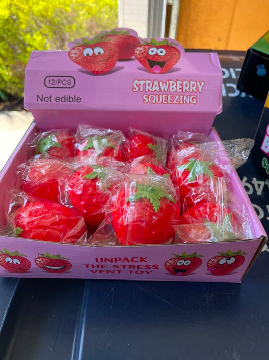 Strawberry Squishy Stress Relief Artifact Decompression Strawberry Squeeze Slow Rebound Simulation Fruit Stall Hot Selling