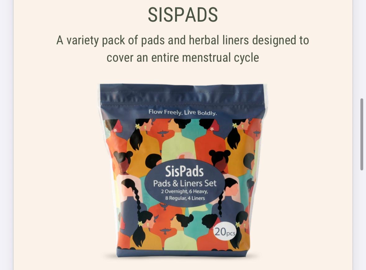 SisPads Pads & Liners Variety Pack – Sanitary Pads