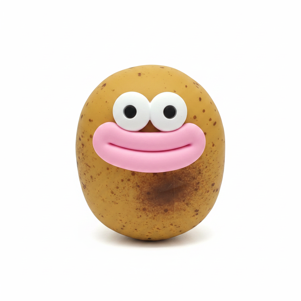 Crunchy Smushers Potato Squishy - White Background