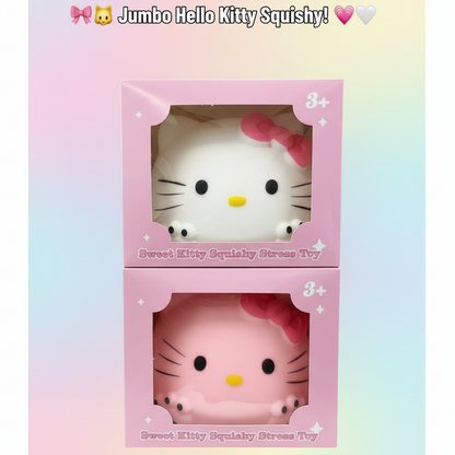 Jumbo Hello Kitty inspired Squishy Stress Toy - Colour may vary