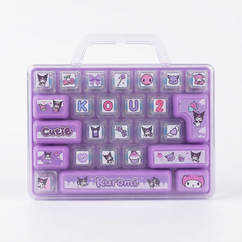 Kuromi purple stationery set
