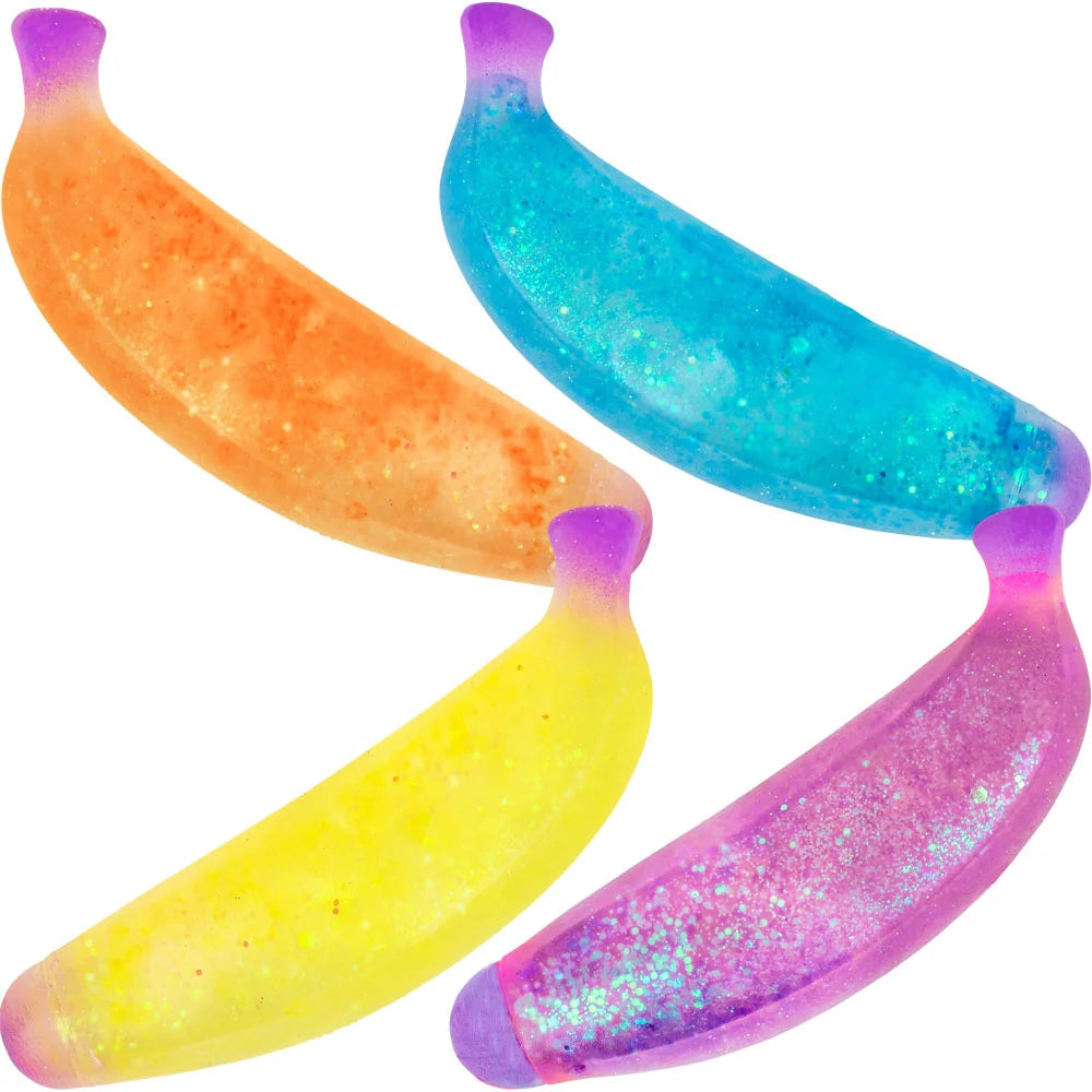Glitter Banana Squishy - Colour may vary