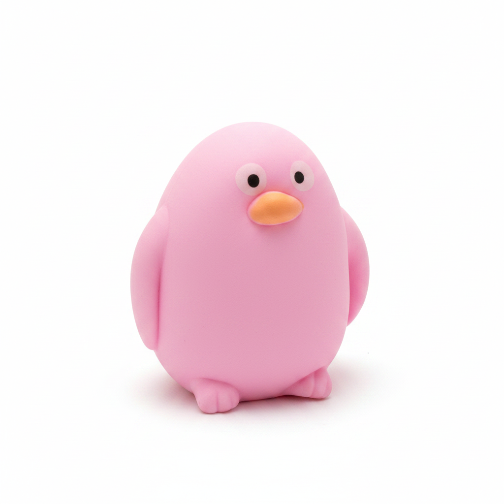 Pink Penguin Squishy Toy