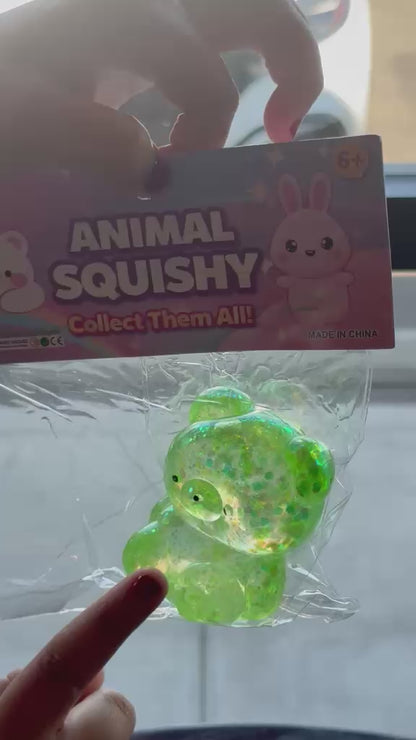 Glitter Bear Squishy - Colour may vary