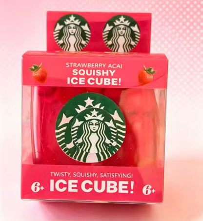 Strawberry Acai Squishy Ice Cube Squishy Stress Relief Fidget Toy