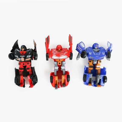 Toys Roboforces Transformers Deformed Car Robot – Set of 3 Transformable Robot Set, Black, Red and Orange – Convertible Action Figure Gifts Toy for Children from 3 Years – 20 cm
