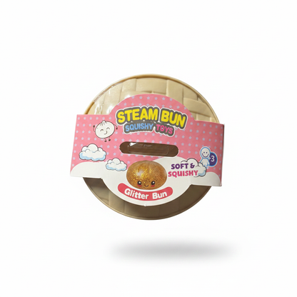 Steam Bun Squishy Toy - Glitter Bun